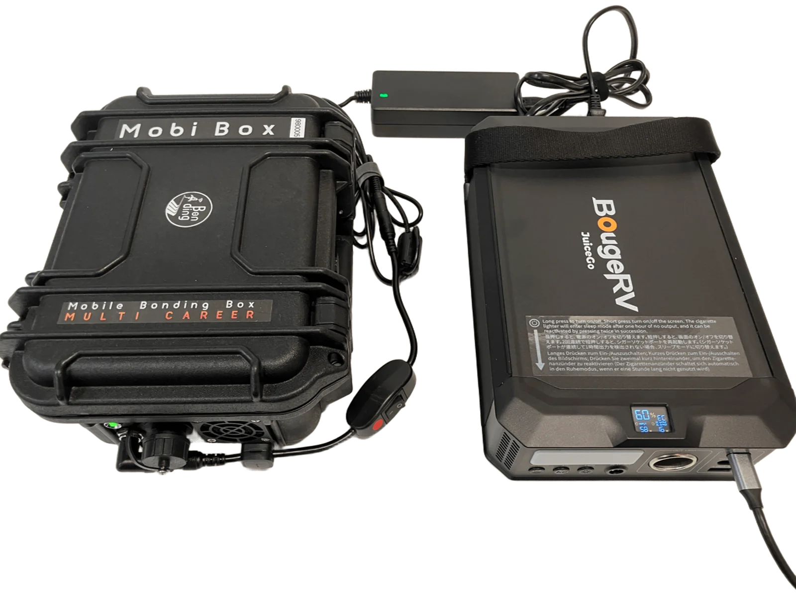 リン酸鉄リチウム240Wh ポータブル電源（接続例）